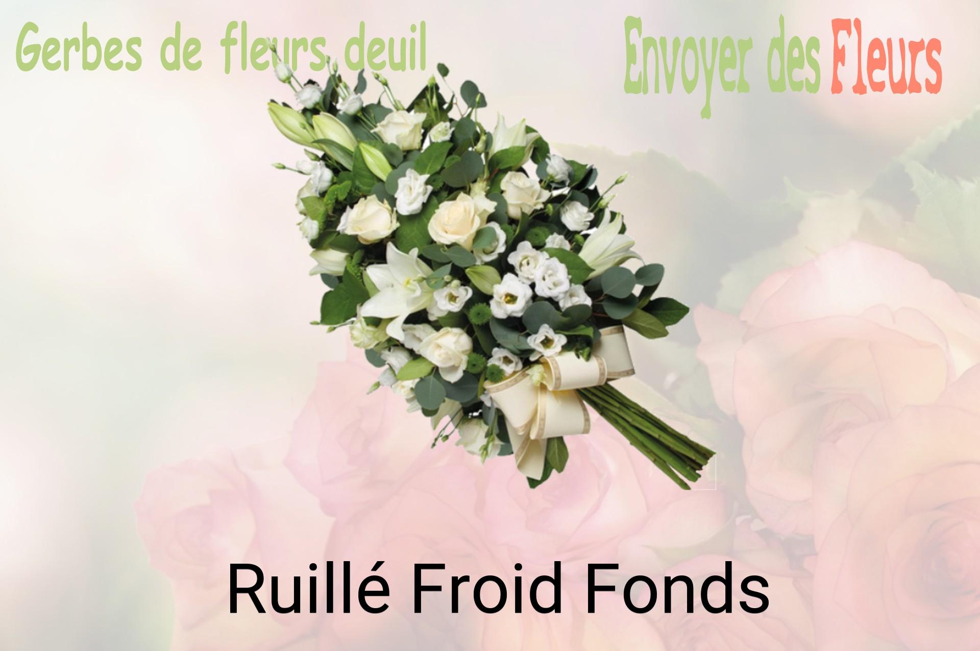 Gerbe de fleurs de deuil livrée à Ruillé-Froid-Fonds